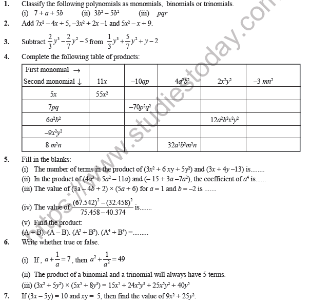 class-8-maths-algebraic-expressions-and-identities-worksheet